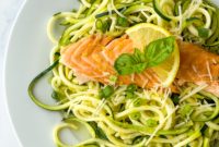 Zesty Salmon with Zucchini Ribbons