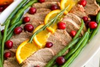 Instant Pot Cranberry Orange Glazed Pork Tenderloin