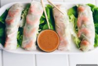 Vibrant Spring Rolls and Nutty Peanut Dip
