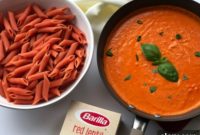 Vibrant Tomato Basil Red Lentil Penne