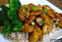 Sweet & Tangy Orange Chicken with Fluffy Brown Rice