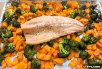Savory Baked Salmon, Roasted Butternut Squash, and Broccoli