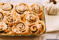 Spiced Pumpkin Cinnamon Rolls with Brown Butter Glaze