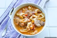 Hearty Sausage and Tortellini Soup