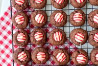 Chocolate Peppermint Kiss Cookies