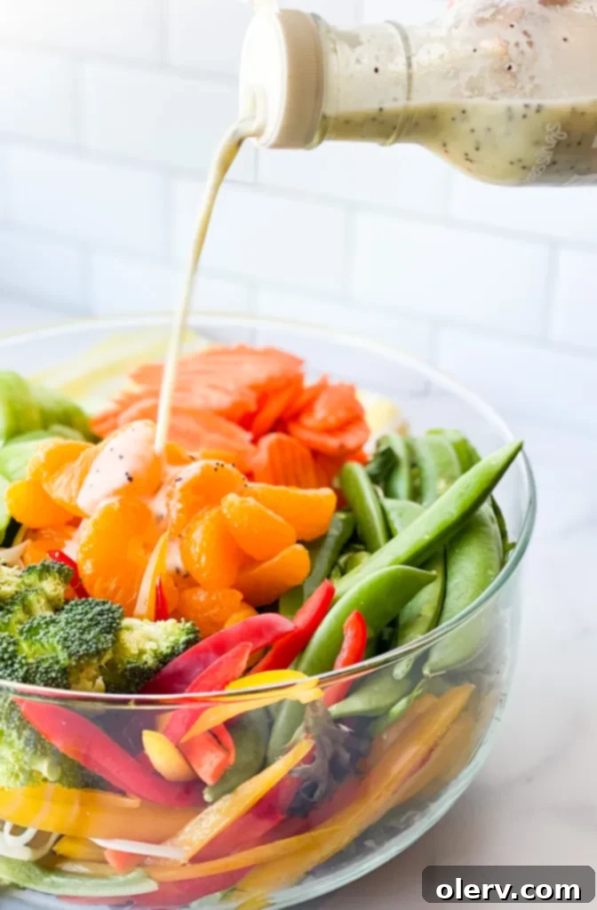 Asian Salad with a Creamy Ginger Citrus Kick 3 Close-up of the fresh ingredients for Asian Salad