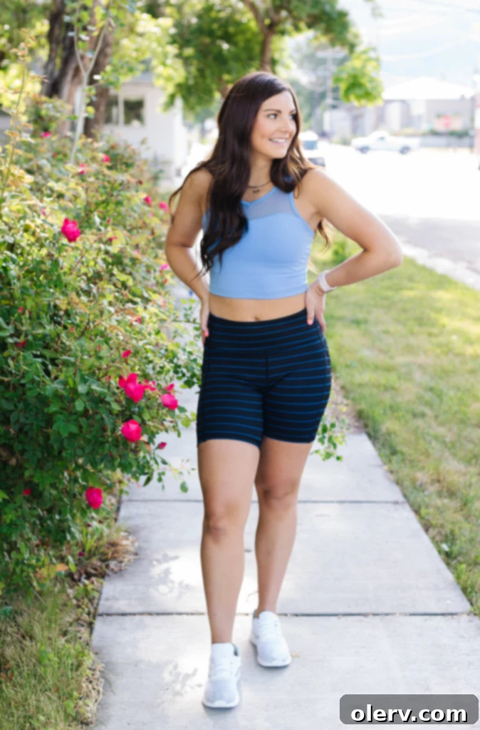KIAVA Must-Haves 3 Woman posing in KIAVA crop top, highlighting the flattering fit.