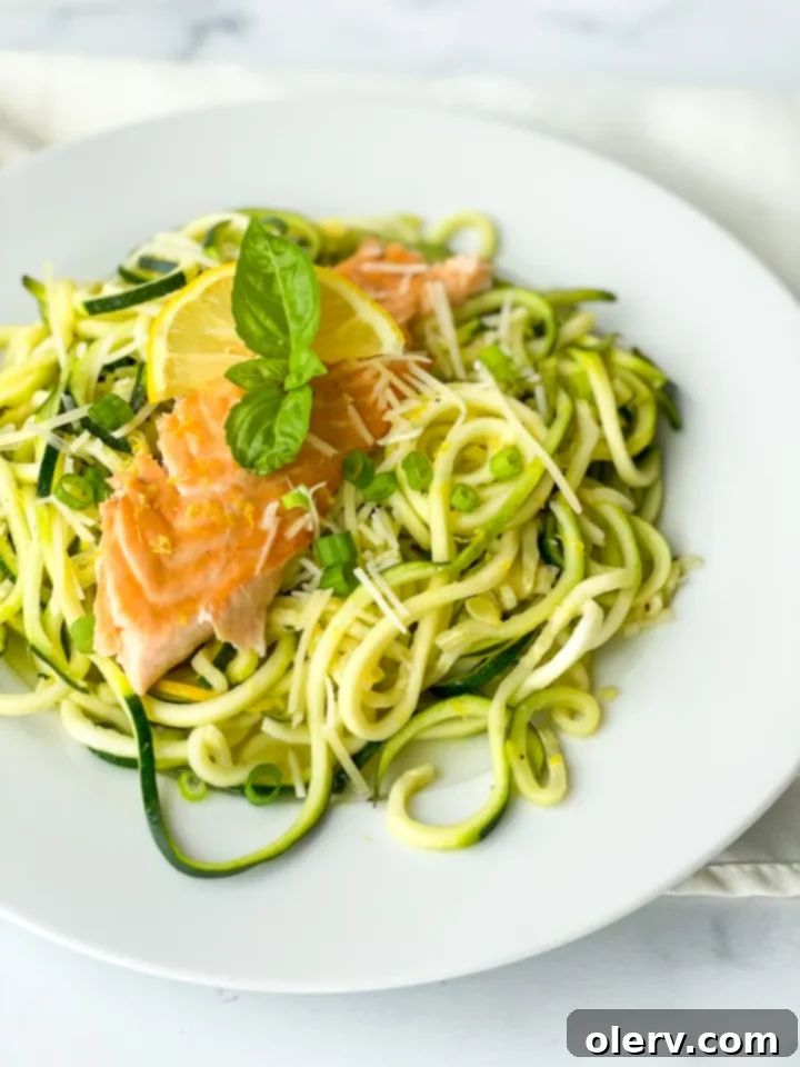 Zesty Salmon with Zucchini Ribbons 4 Close-up of fresh salmon fillets and a lemon
