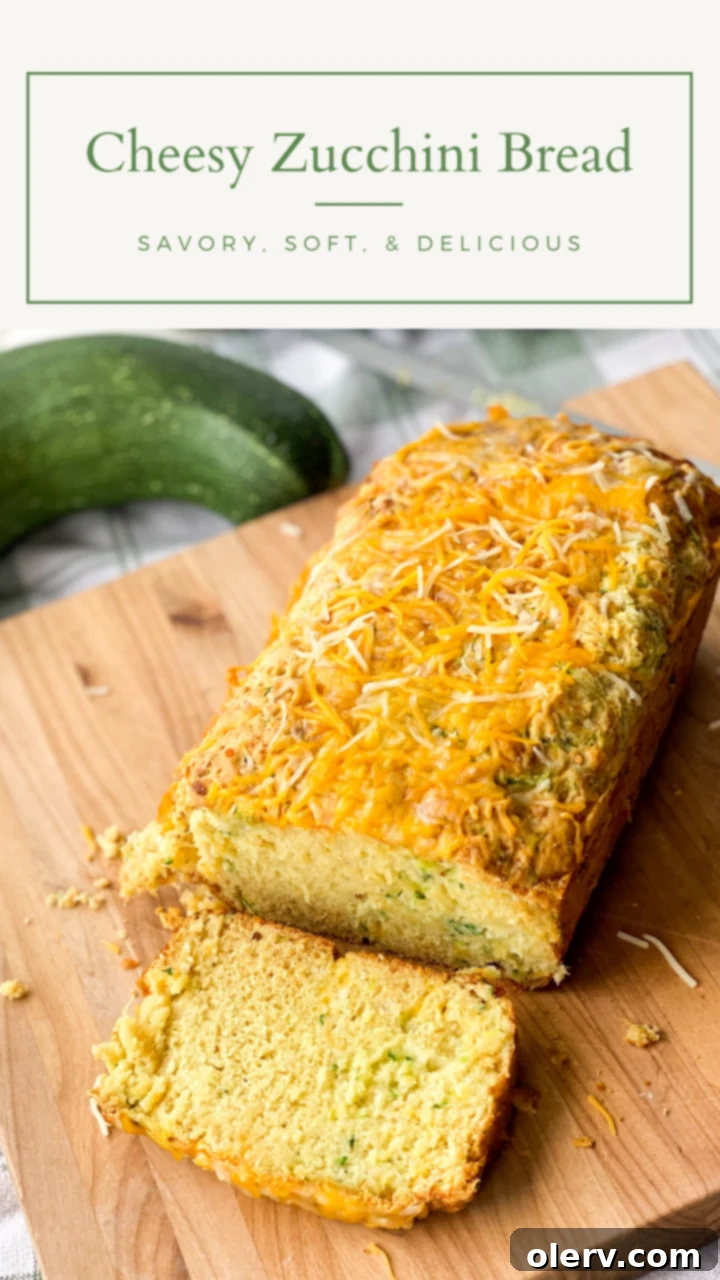 Cheddar Zucchini Bread pin image