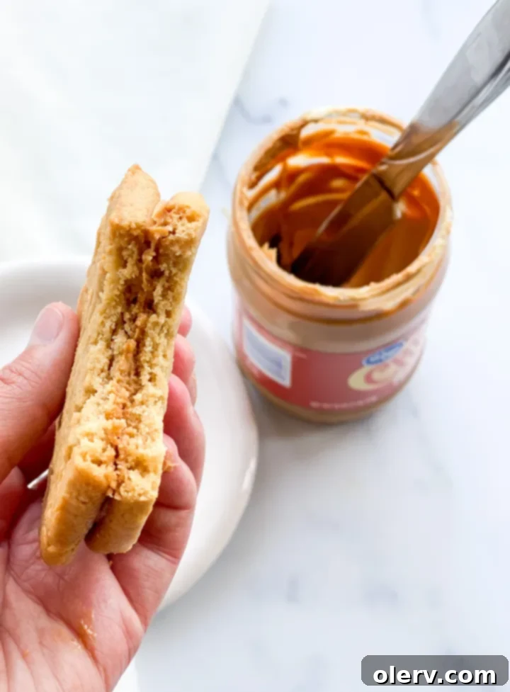 Peanut Butter Cookie Sandwiches 7 A stack of three finished peanut butter sandwich cookies.