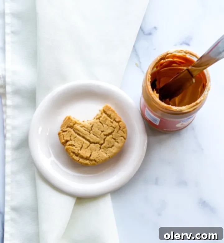 Peanut Butter Cookie Sandwiches 8 A bowl of creamy peanut butter for the filling.