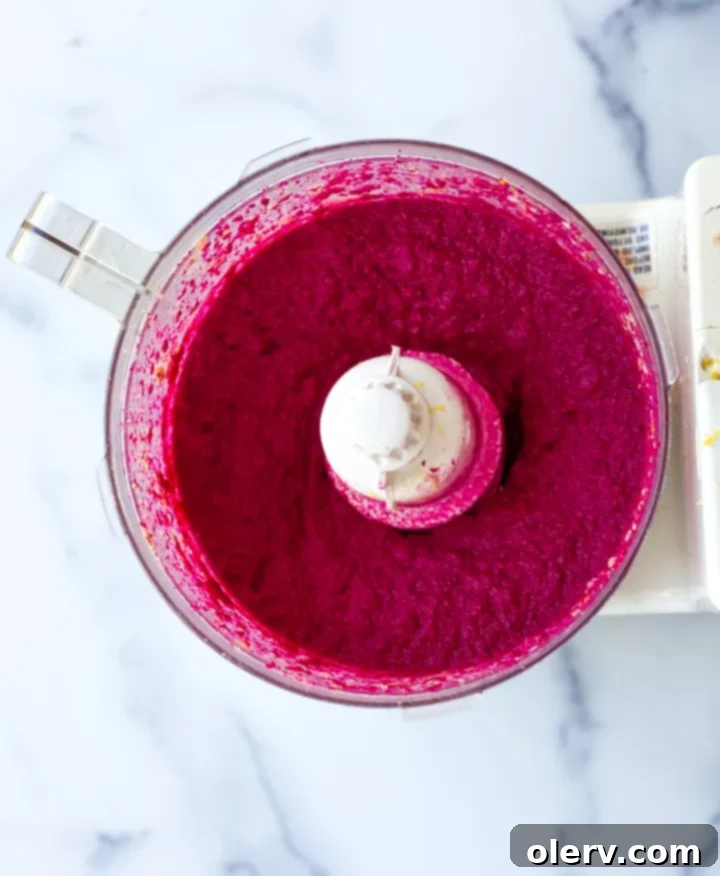 Vibrant Beet Hummus 4 Peeled and cooked beets
