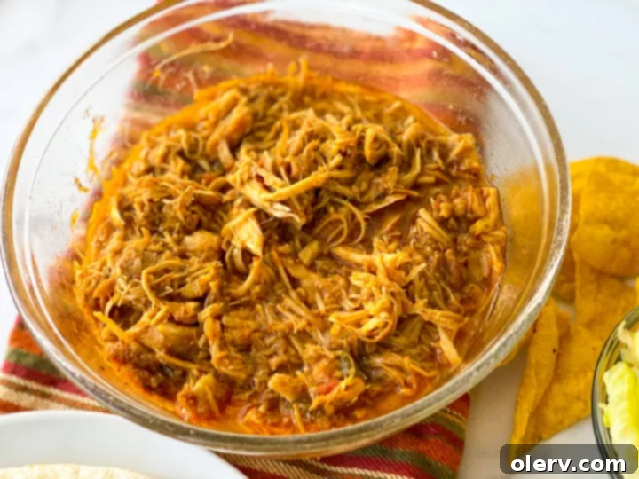 Sticky Sweet Shredded Chicken 3 A vibrant platter showcasing various ingredients for shredded sweet chicken tacos, including shredded chicken, tortillas, cilantro, lime wedges, and a fresh salsa.