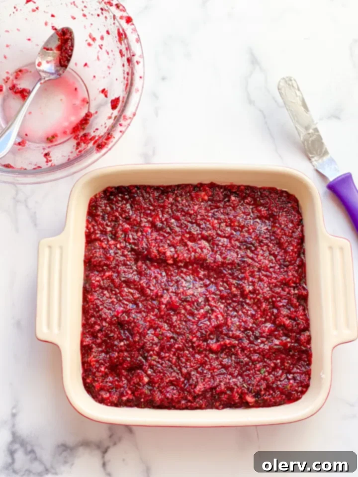 Creamy Cranberry Delight 6 Cranberry salsa mixture in a bowl