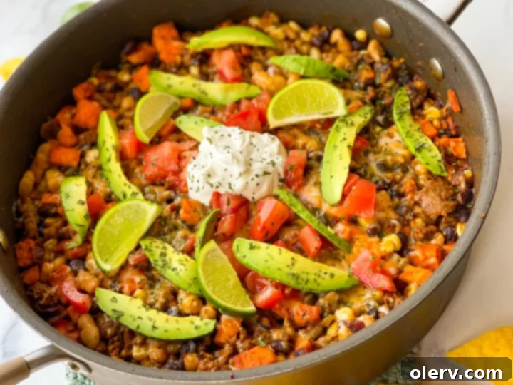 One-Pan Skillet Enchiladas 6 Serving of One-Pan Skillet Enchiladas with tortilla chips