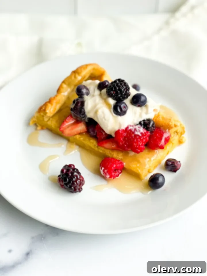 Fluffy German Puff Pancakes with various toppings