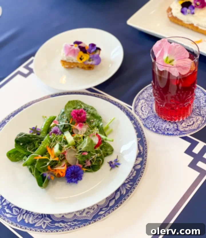 Mother's Day Celebration 3 Close-up of a beautifully set table with floral placemats and a plate