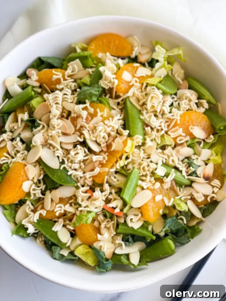 Final presentation of the Chinese Chicken Salad with vibrant colors.