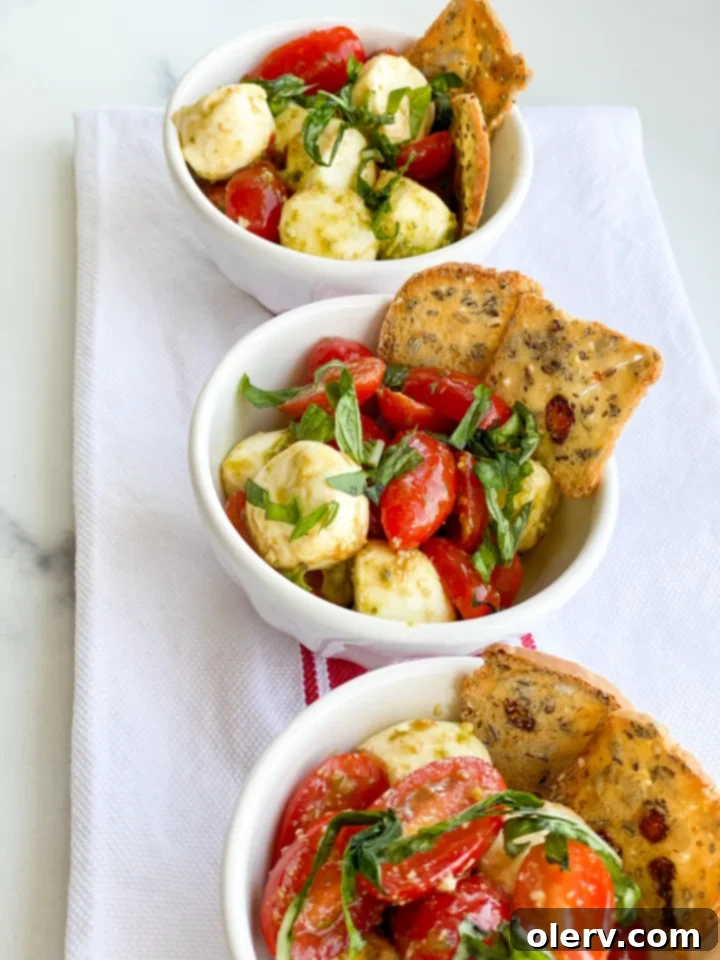 Garden Caprese Delights 6 Caprese Appetizer Cups