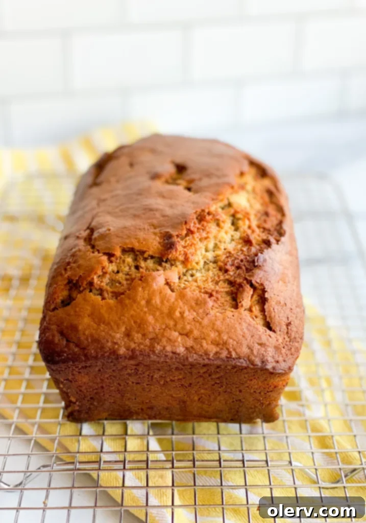 Tangy Twist Banana Loaf 6 The smooth, rich batter for sourdough banana bread poured into a parchment-lined loaf pan