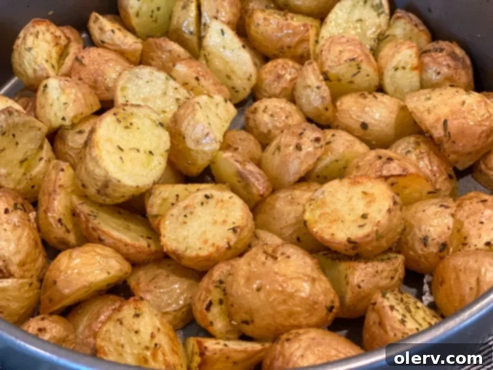 Crispy Air Fryer Roasted Potatoes 3 finished roasted potatoes