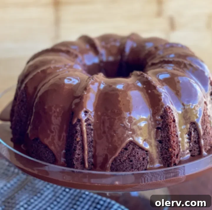 Decadent Chocolate Bundt 4 A close-up view of the intricate design inside a Nordic Ware Bundt Pan.