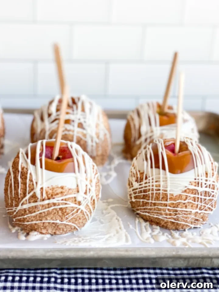 Easy Homemade Caramel Apples 2 Freshly made gourmet caramel apple with toppings