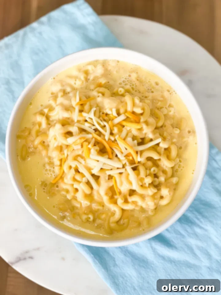 Creamy Instant Pot Mac and Cheese 2 Deliciously creamy Instant Pot Mac and Cheese served in a bowl, ready to enjoy.
