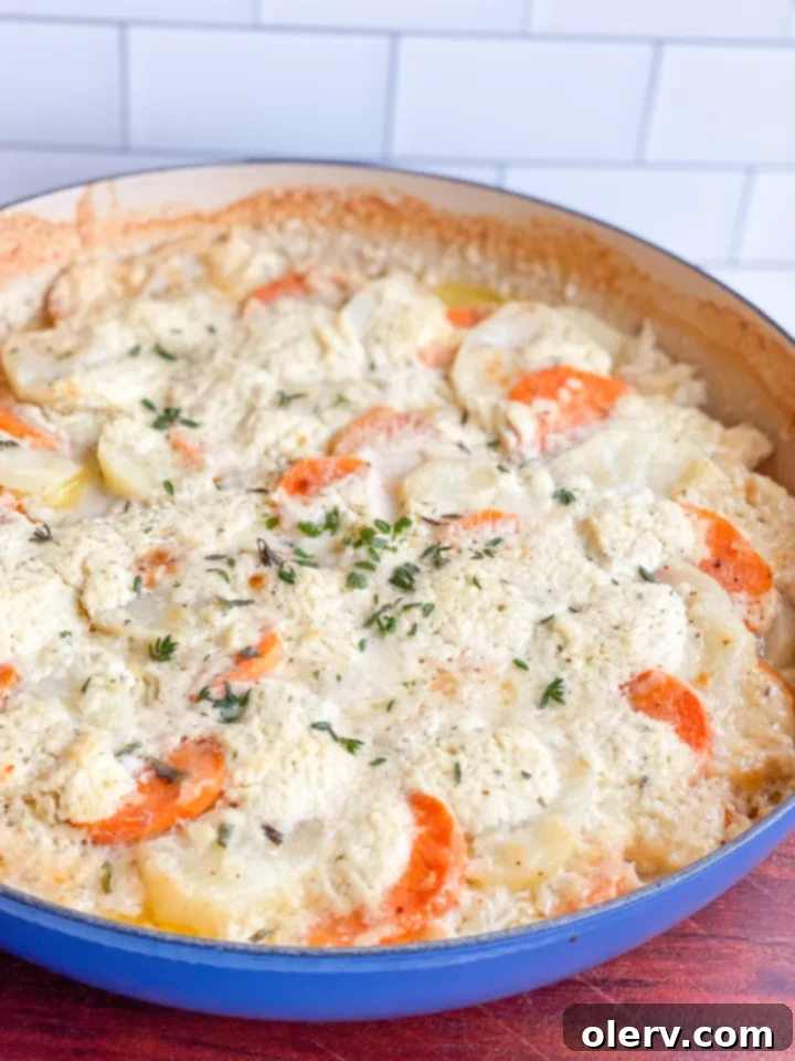 Sweet & Golden Potato Gratin 7 Scalloped Yukon Gold and Sweet Potatoes with Boursin cheese