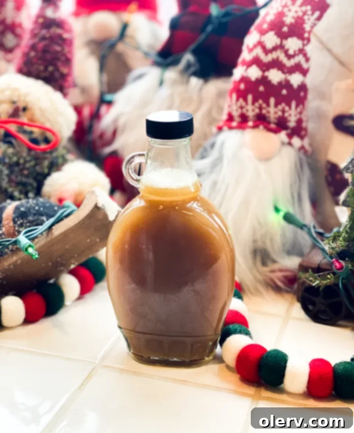 Homemade Sticky Caramel Syrup 2 Delicious homemade sticky caramel syrup drizzled over breakfast
