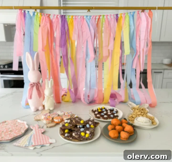 Hoppy Easter Bites 3 Easter brunch spread with various bite-sized dishes