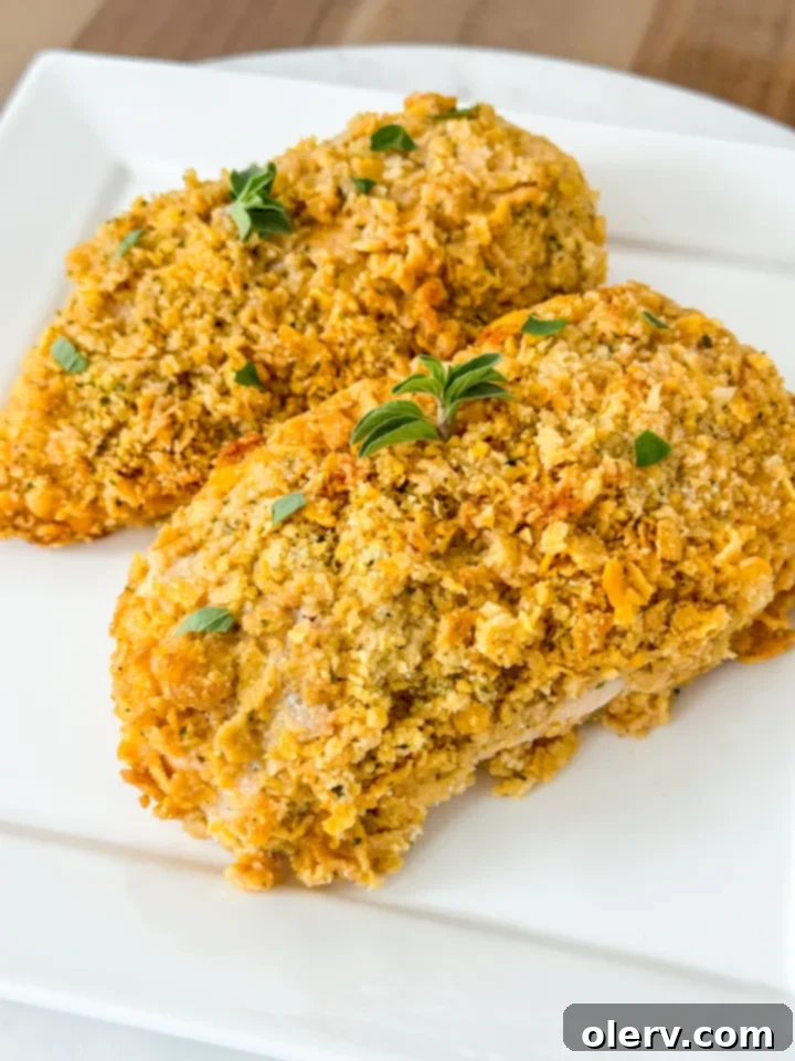 Crispy Ranch Chicken, oven-baked and ready to serve