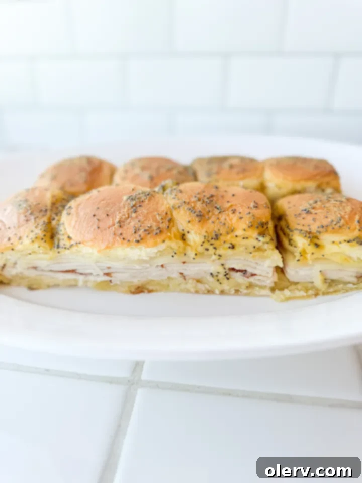 Hot Ham and Cheese Sliders for Pinterest