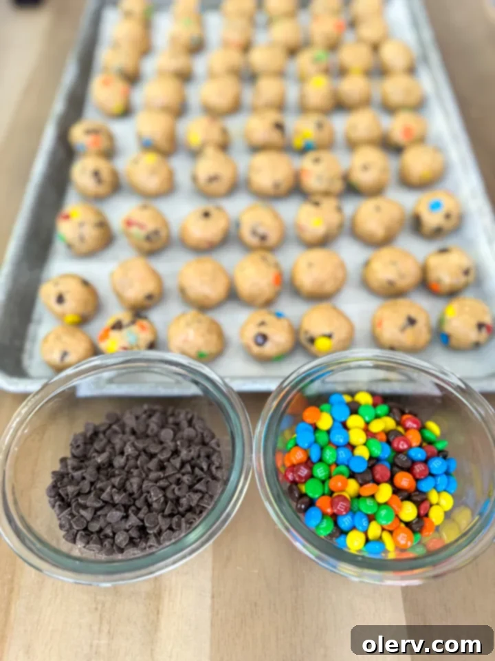 Satisfying Monster Cookie Protein Bites 4 Various ingredients for Monster Cookie Protein Bites laid out