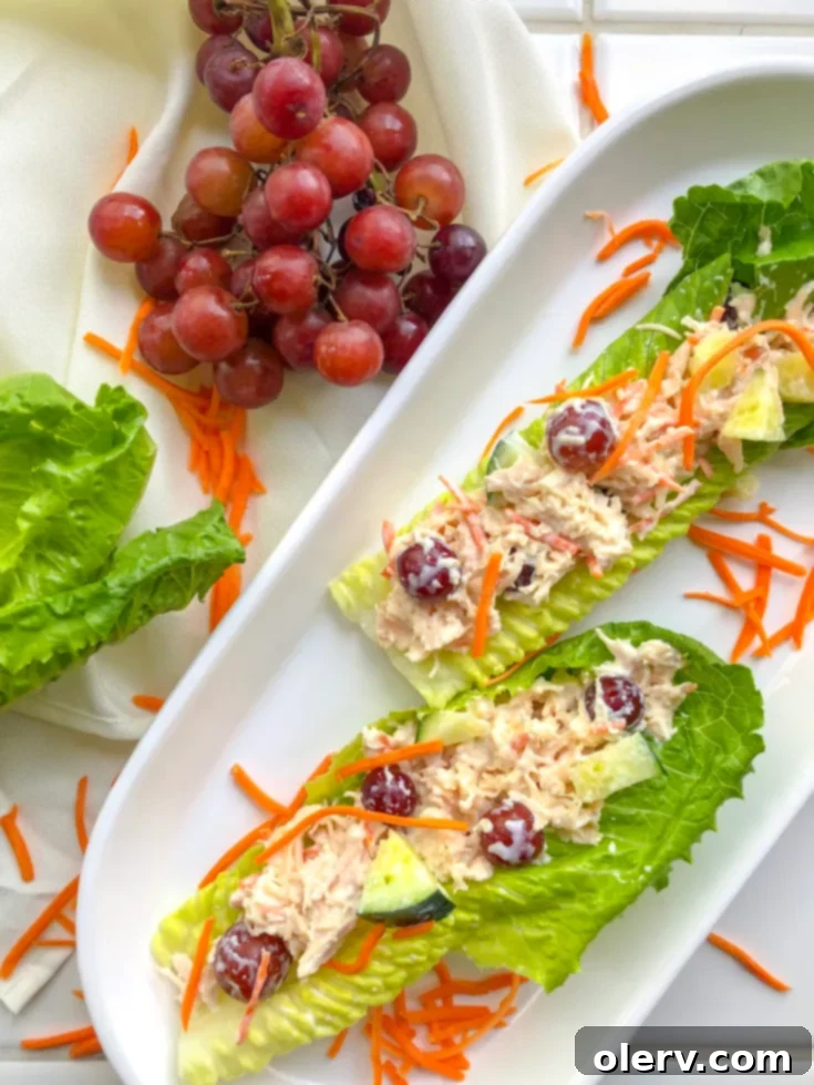 Healthy Chicken Salad Lettuce Wraps 2 Lettuce Wrap Chicken Salad finished dish