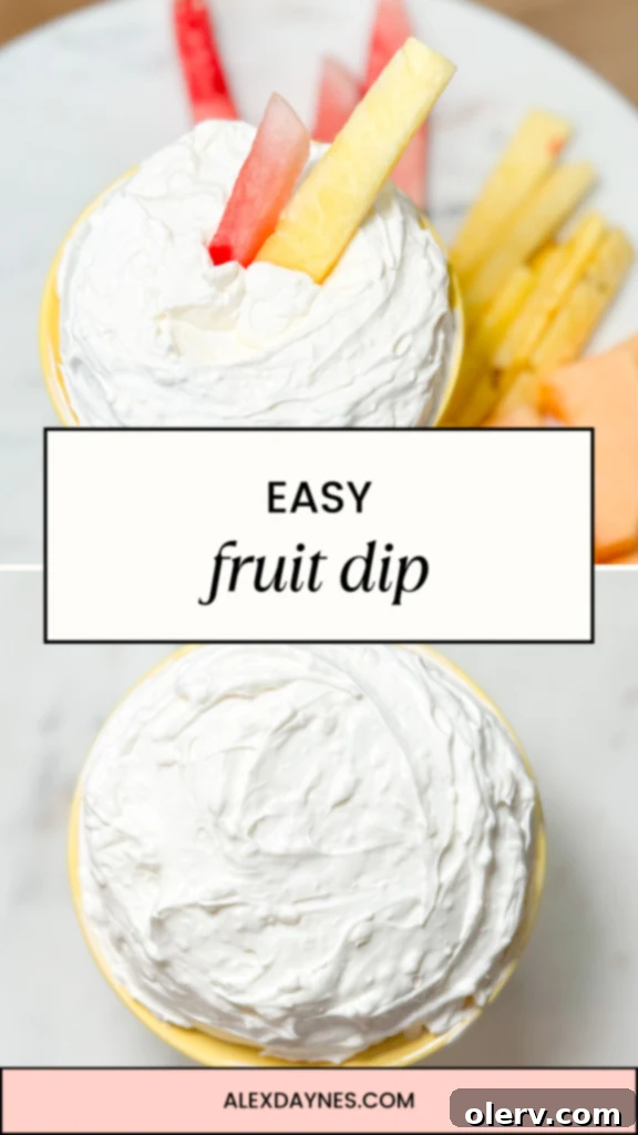 Quick Creamy Fruit Dip 7 A Pinterest-optimized image showcasing the Easy Fruit Dip recipe, encouraging users to save it for future reference.