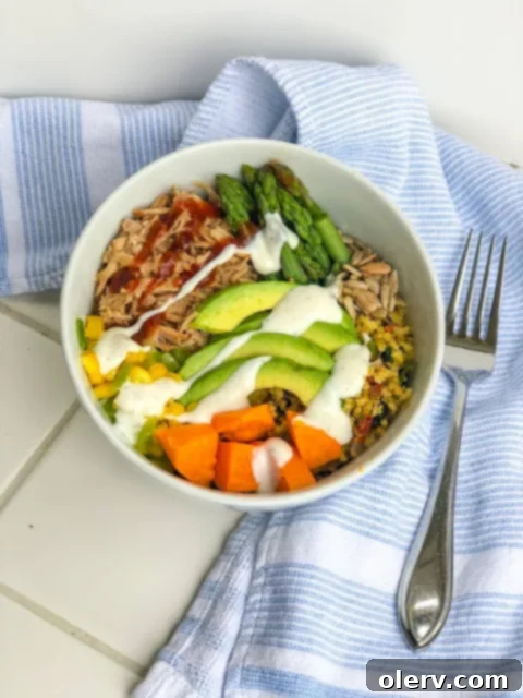 BBQ Pork Buddha Bowl 2 BBQ Pork Buddha Bowl with all ingredients visible