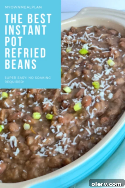 Instant Pot Refried Beans footer pin image