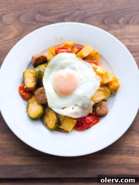 Baked Eggs with Garden Vegetables 4 Runny Egg Veggie Bake, a complete meal with protein and vegetables
