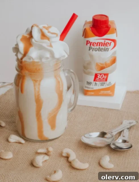 Decadent Caramel Cashew Protein Shake 2 Caramel Cashew Protein Shake final presentation