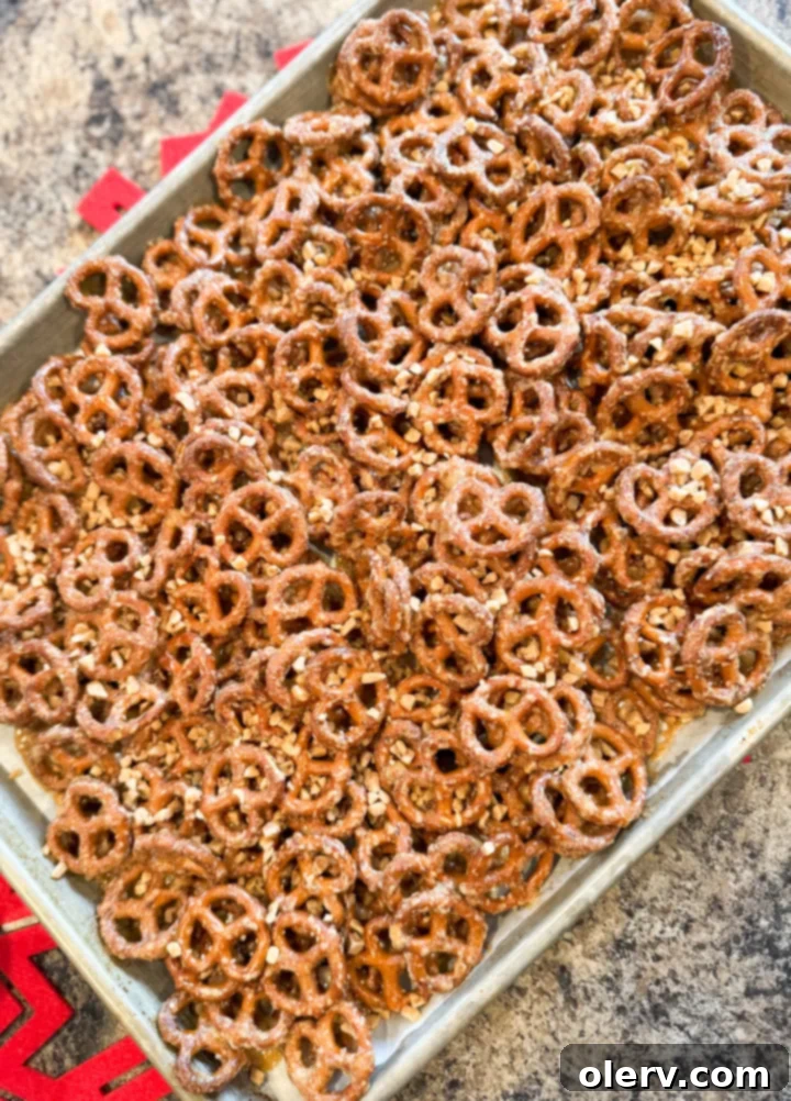 Sweet and Salty Toffee Pretzel Crunch 3 Ingredients for Butter Toffee Pretzels laid out on a kitchen counter