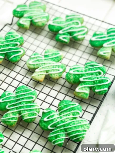 Sweet Shamrock Delights 2 Beautifully decorated Shamrock Sugar Cookies for St. Patrick's Day