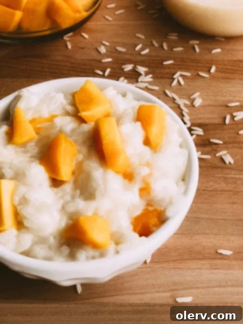 Easy Instant Pot Mango Sticky Rice 2 Delicious Instant Pot Mango Sticky Rice ready to be served