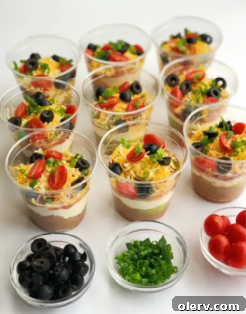 Single-Serve Seven Layer Dip Cup 2 Individual Seven Layer Dip Cups