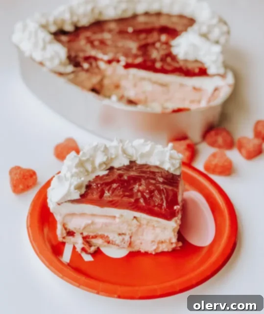 Valentines Strawberry Shortcake Lasagna Dream 2 Strawberry Shortcake Lasagna, a layered no-bake dessert