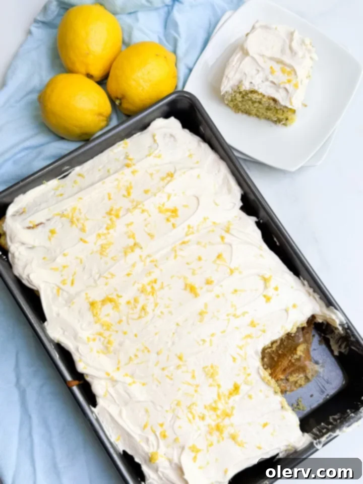 Lemon Dream Bliss 2 Deliciously chilled Lemon Dream Cake with a creamy lemon curd frosting