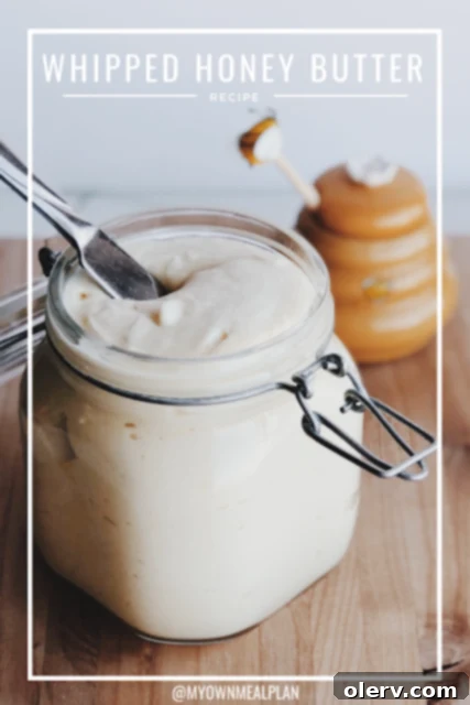 Whipped honey butter on toast or bread