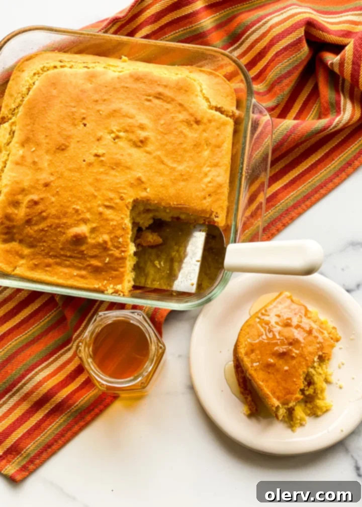 The Ultimate Cornbread 6 Slices of fluffy cornbread ready to be served, suggesting a delicious meal