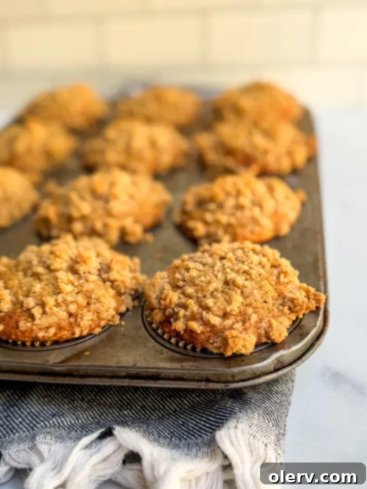 The best banana bread muffins with streusel topping, a perfect breakfast treat from Alex Daynes.