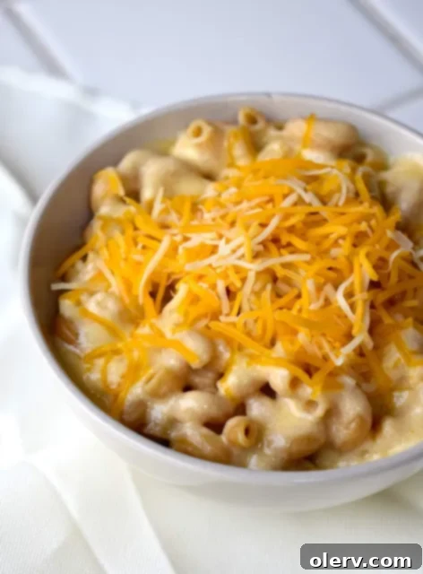 Restaurant-Quality Wisconsin Mac & Cheese 2 A bowl of creamy Wisconsin Mac & Cheese Copycat.